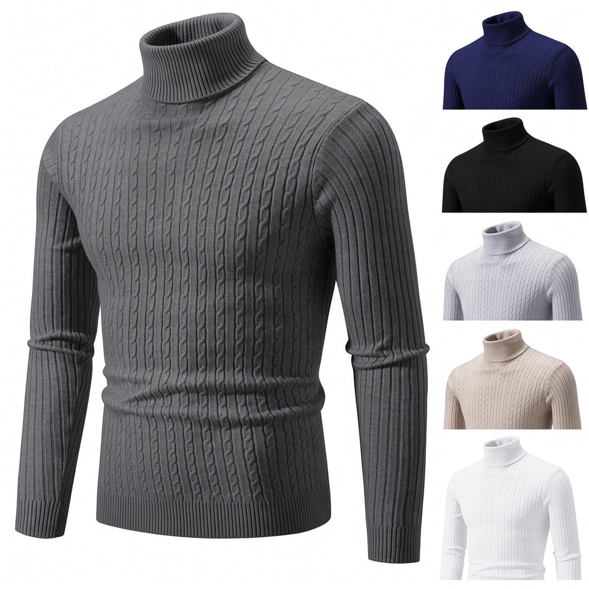 RAYMOND Patterned Turtleneck Sweater