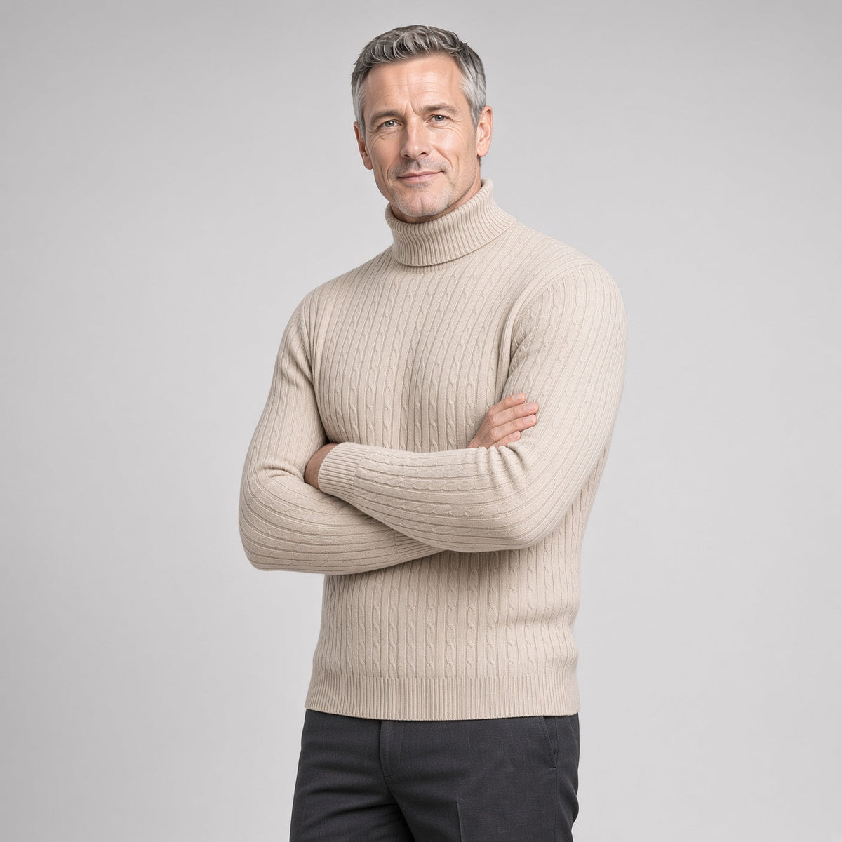 RAYMOND Patterned Turtleneck Sweater