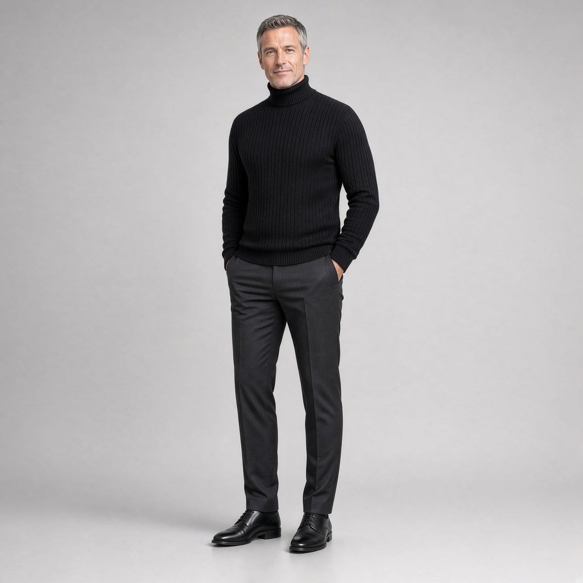 RAYMOND Patterned Turtleneck Sweater