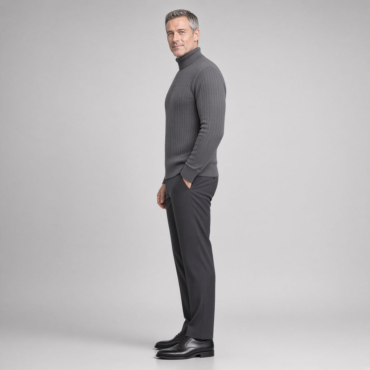RAYMOND Patterned Turtleneck Sweater