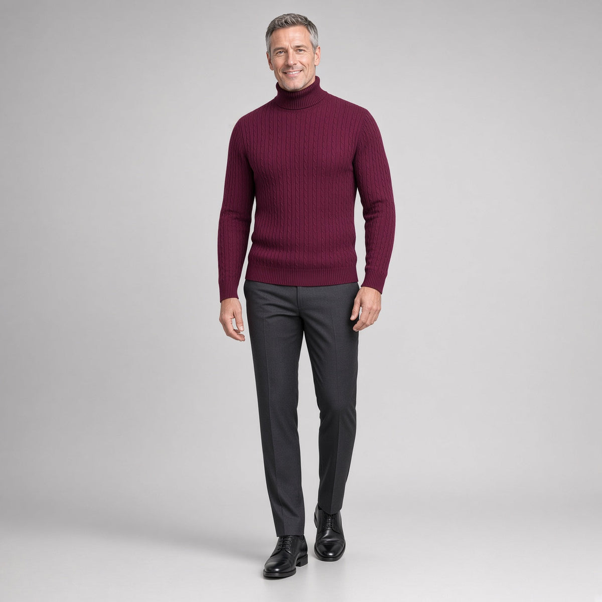 RAYMOND Patterned Turtleneck Sweater