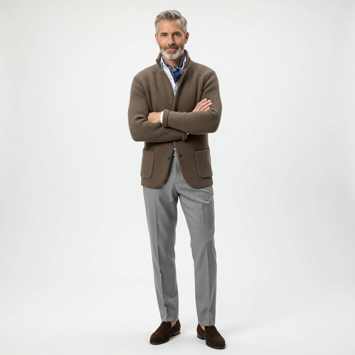 RENNAL Stand Collar Cardigan