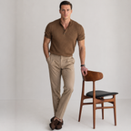 RUFUS Vertical Stripe Henley Collar Tee