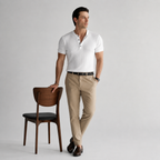 RUFUS Vertical Stripe Henley Collar Tee