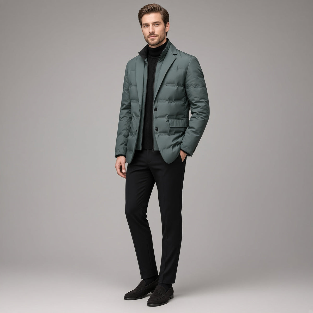RUTH Padded Blazer with Zipper Layer