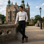 RUXUS Premium Stripe Henley Collar Longsleeve