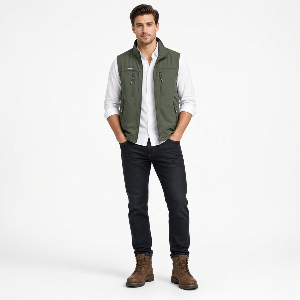 SANDO Multi-pockets Fleece Vest