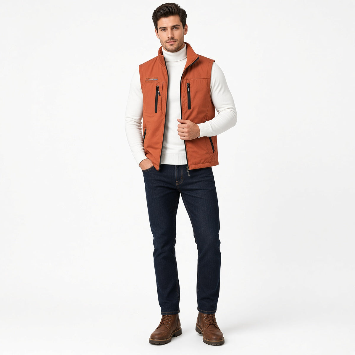 SANDO Multi-pockets Fleece Vest