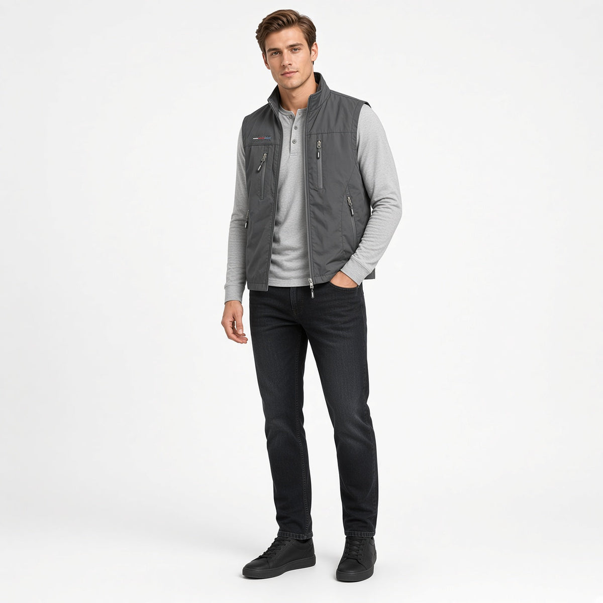 SANDO Multi-pockets Fleece Vest