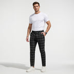 TOTA Men Slim-fit Plaid Trousers