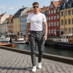 TOTA Men Slim-fit Plaid Trousers