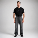 WESLEY Premium Full-Button Knit Polo