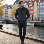 ZACH Quilted Retro Zipper Sweater