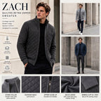 ZACH Quilted Retro Zipper Sweater