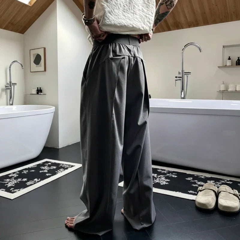 LUTHOR Wide-leg Elastic Pants