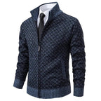 DALMON Patterned Zipper Cardigan