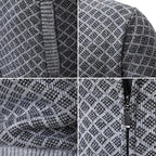 DALMON Patterned Zipper Cardigan