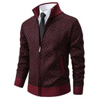DALMON Patterned Zipper Cardigan