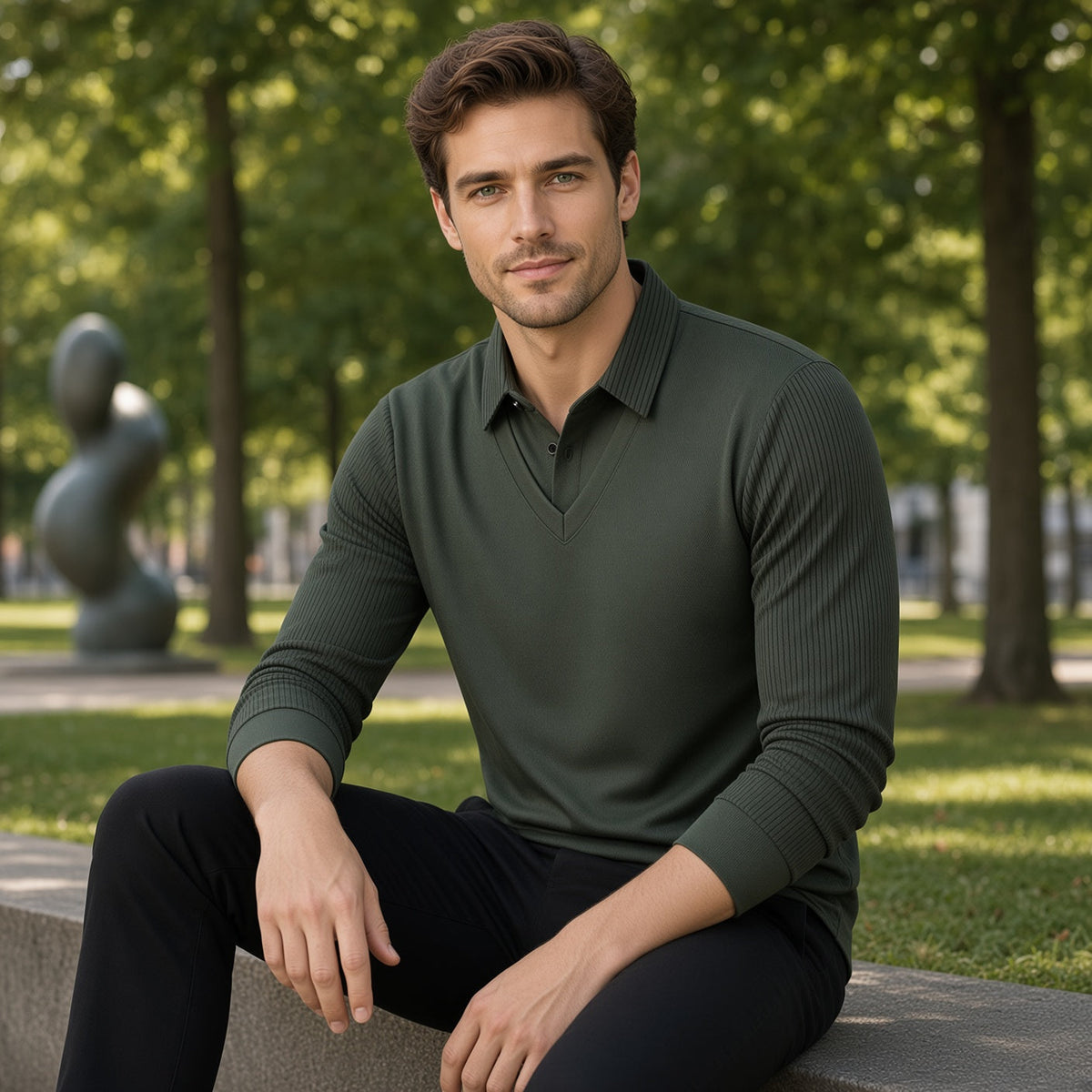 ROLAND Striped Dual Style Sweatshirt