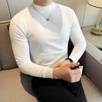 ELIO Premium Mock Neck Long Sleeve Shirt