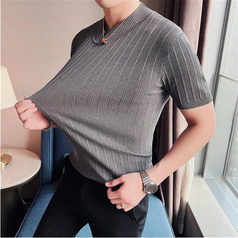 Baldwin Ribbed Mock Neck Tee