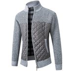 ZACH Quilted Retro Zipper Sweater