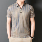 ADRIANO Breathable Silk Striped Shirt