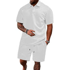 CAPRI Knit Polo & Drawstring Shorts Set