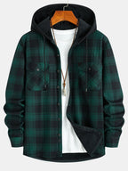 Arvento Cozy Hooded Flannel Shirt