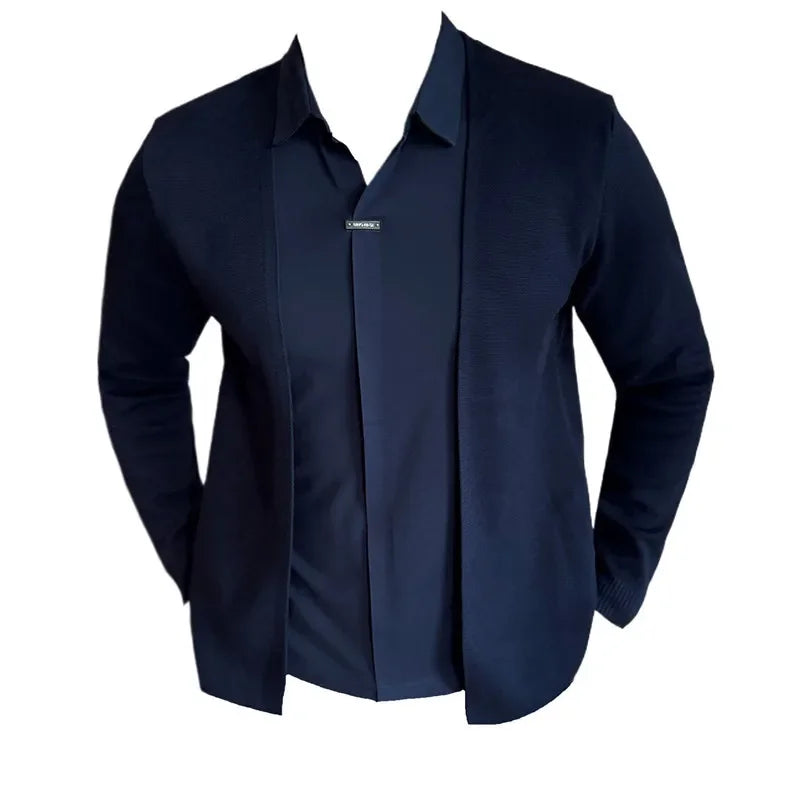Ashmere Cardigan Layered Premium Polo Shirt