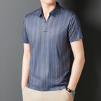 ADRIANO Breathable Silk Striped Shirt