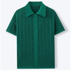 DUXE Button-Up Knit Polo