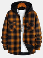 Arvento Cozy Hooded Flannel Shirt