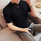 Baldwin Ribbed Mock Neck Tee