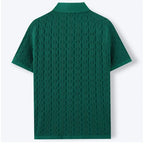 DUXE Button-Up Knit Polo