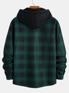 Arvento Cozy Hooded Flannel Shirt