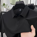 CHEZZ Waffle Textured Silky Cool Polo