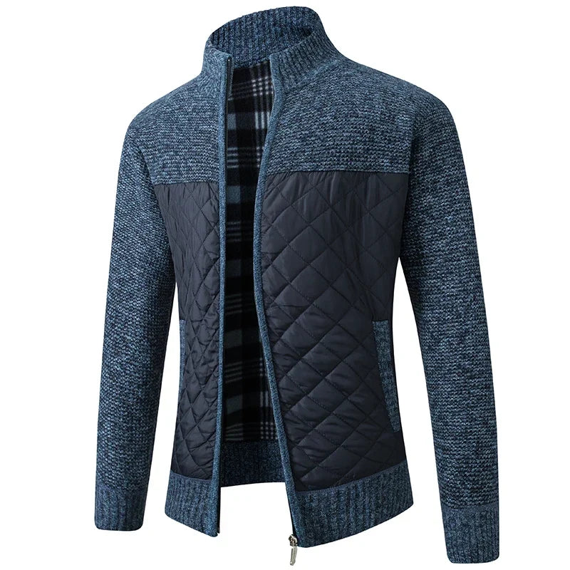 ZACH Quilted Retro Zipper Sweater
