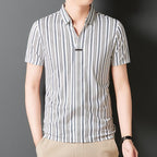ADRIANO Breathable Silk Striped Shirt