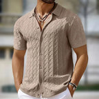 DUXE Button-Up Knit Polo