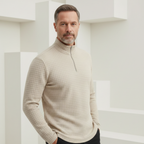 Astrix Quarter-Zip Checkered Sweatshirt