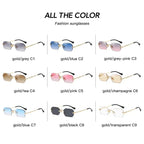 TESORO Polygon Rimless Sunglasses