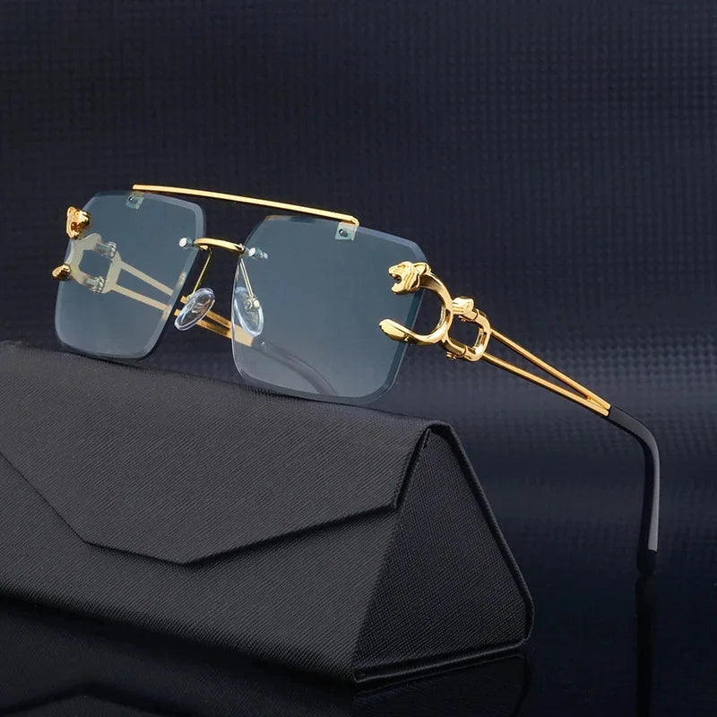 PANTHERA Rimless Retro Sunglasses