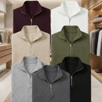 Astrix Quarter-Zip Checkered Sweatshirt