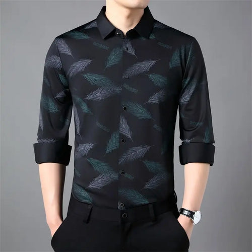 Bordeaux Noir Feather Shirt