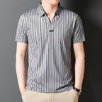 ADRIANO Breathable Silk Striped Shirt