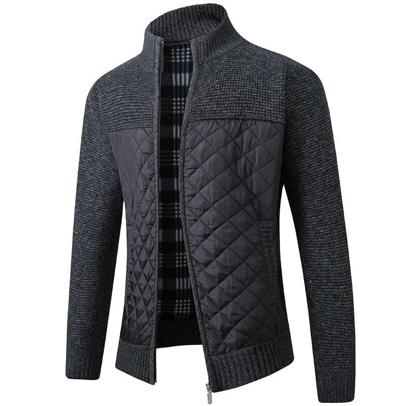 ZACH Quilted Retro Zipper Sweater