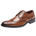 AMBERD Brogue Derby Leather Shoes