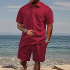 CAPRI Knit Polo & Drawstring Shorts Set