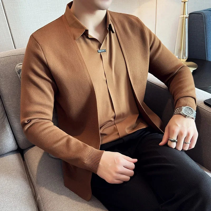 Ashmere Cardigan Layered Premium Polo Shirt